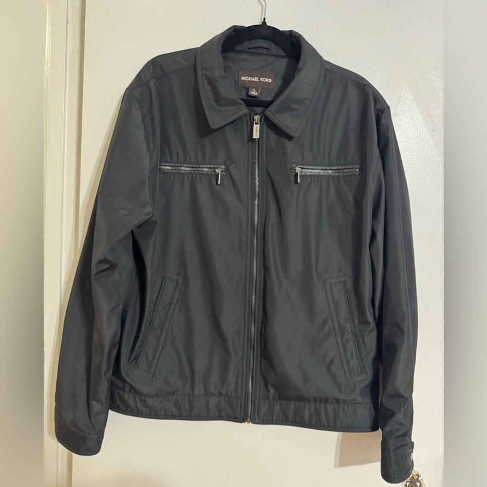 Michael Kors Men's Black Lightweight Spring Jacket size Large